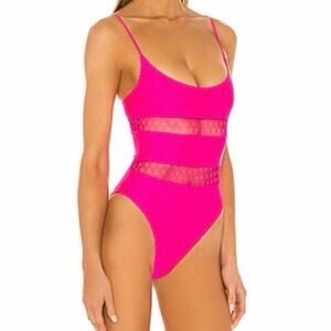 Lovers and Friends Hot Pink One Piece Swimsuit – Size Small